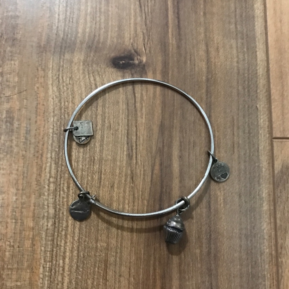 Alex and Ani cupcake silver bangle